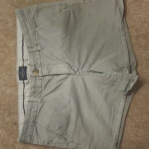 Olive cotton shorts